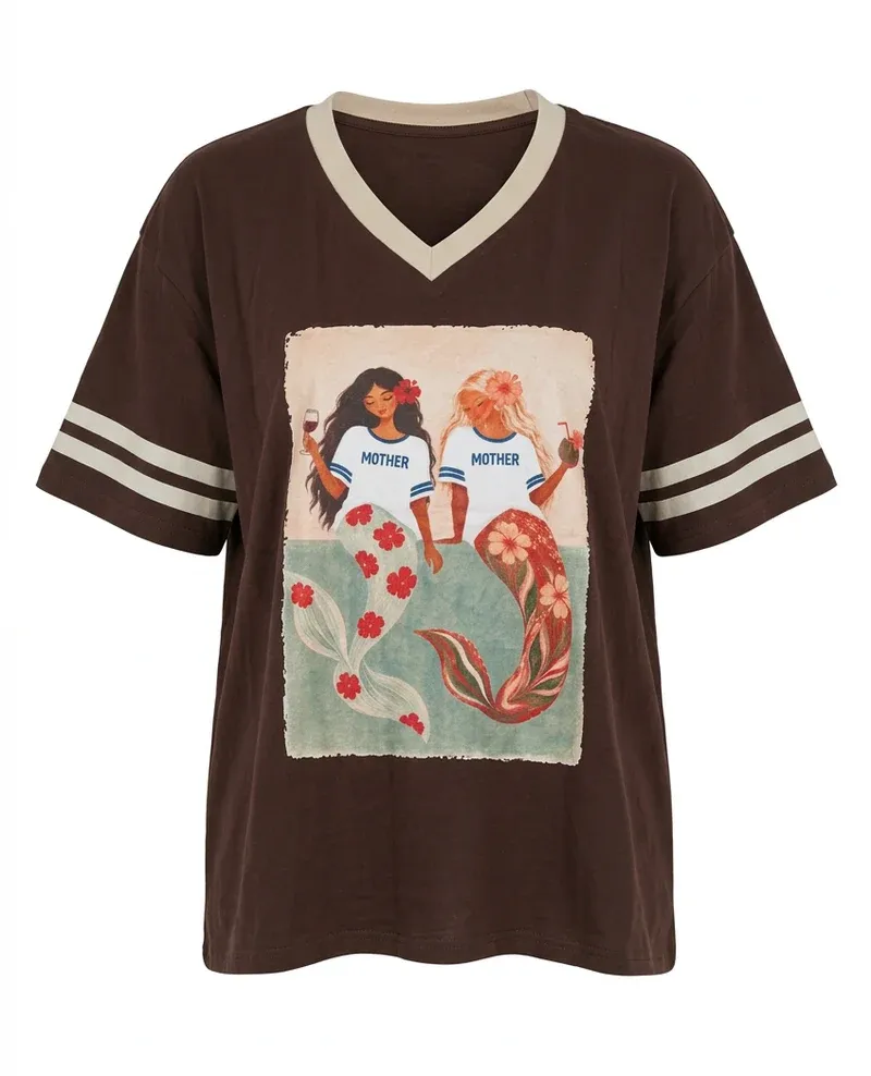 Chocolate Mother Mermaid T-Shirt, Size: X Small