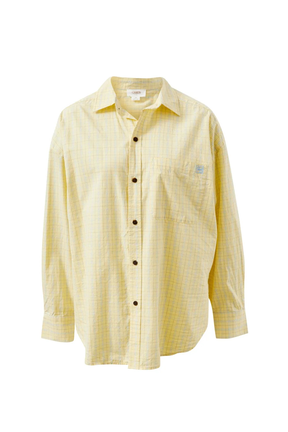 Peta Oversized Shirt - Faded Sun Check, Size: X Small