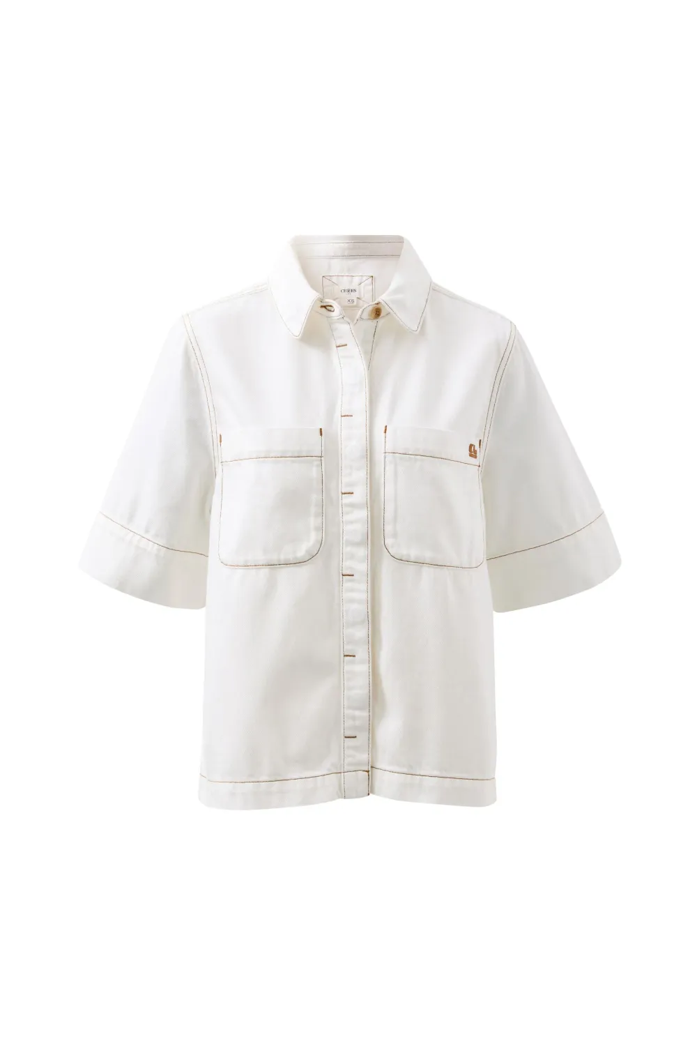 Noa Short Sleeve Shirt - Fresh Ecru, Size: Small