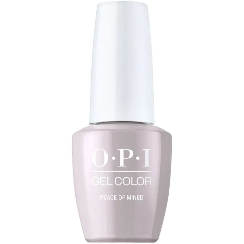 OPI Peace of Mined taupe gellak met glansafwerking. Semi-permanente nagellak in een zachte taupe tint met een glanzende afwerking, perfect voor een verfijnde en stijlvolle look.