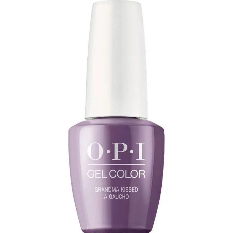 Grandma Kissed a Gaucho - GelColor - 15ml OPI gellak Grandma Kissed a Gaucho, paarse kleur met glansafwerking, ideale gellak voor een speelse en gedurfde look.