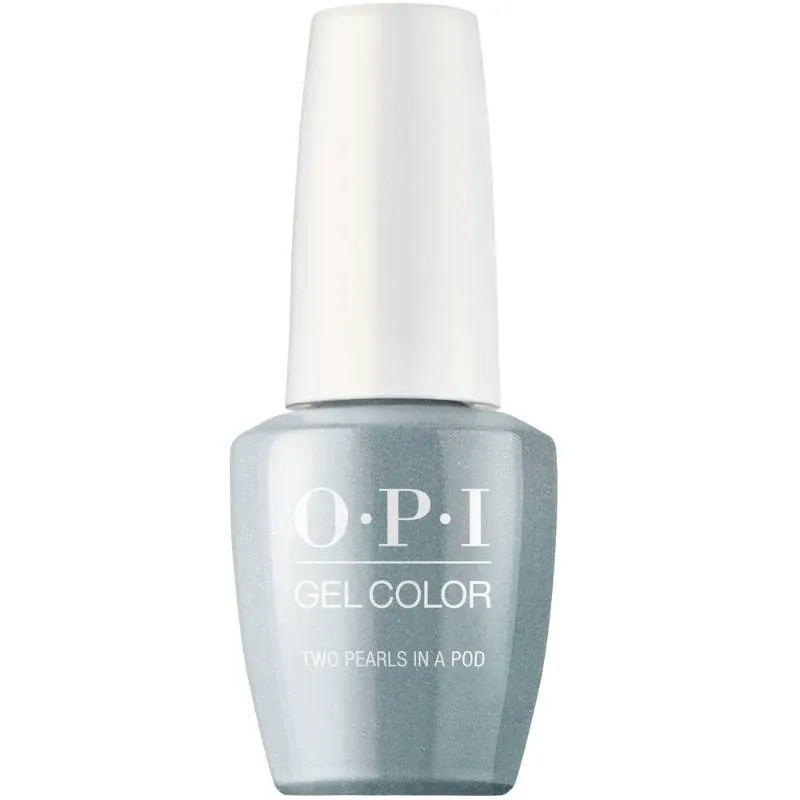 OPI Two Pearls in a Pod vernis gel argent avec finition métallique. Vernis semi-permanent dans une teinte argentée raffinée avec une brillance métallique éclatante, parfait pour un look élégant et moderne.