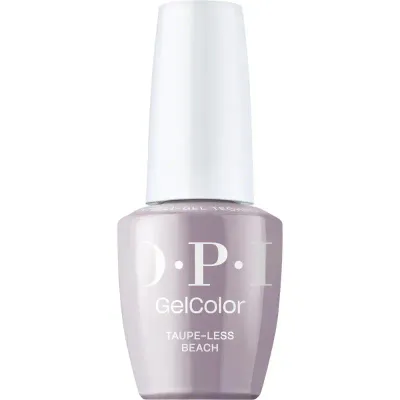 Taupe-less Beach - GelColor - 15ml OPI Taupe-less Beach paarse gellak met glansafwerking. Semi-permanente nagellak in een prachtige, zachte paarse tint met een langdurige glans. Perfect voor een verfijnde en moderne look.