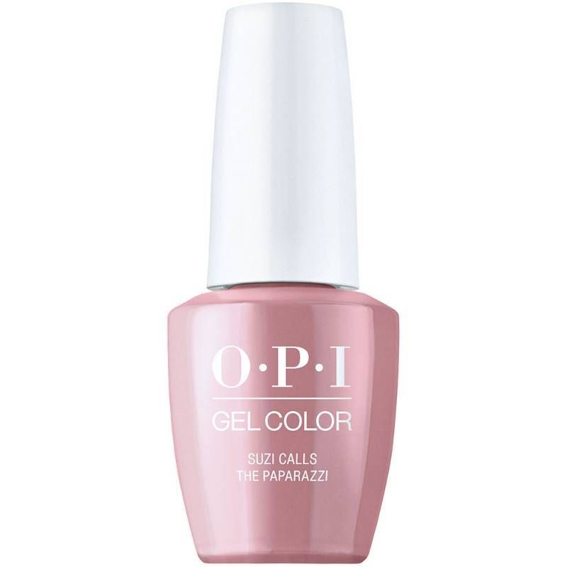 OPI Suzi Calls the Paparazzi nude gellak met glansafwerking. Semi-permanente nagellak in een verfijnde nude tint met een elegante glans, ideaal voor een subtiele en tijdloze look.