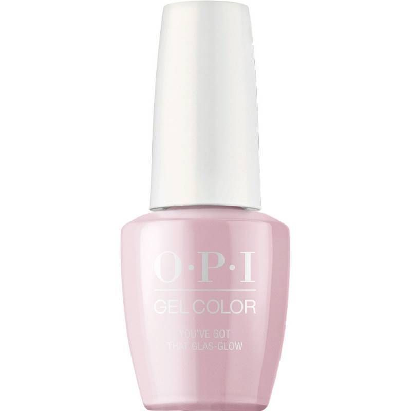 Vernis gel OPI You've Got That Glas-glow, couleur nude subtile avec une brillance éclatante, gel parfait pour un look raffiné et lumineux.