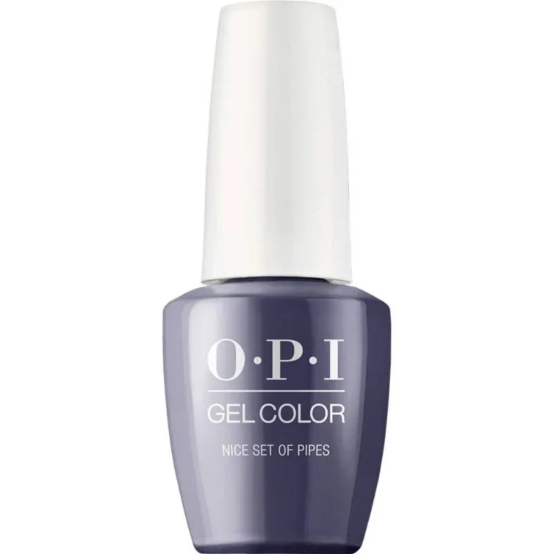 Vernis gel OPI Nice Set of Pipes, couleur violette vibrante avec une finition brillante, gel parfait pour un look audacieux et énergique.