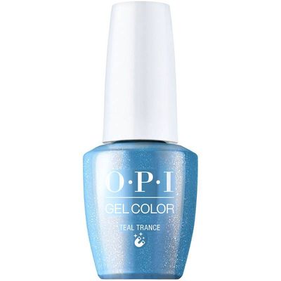 OPI Teal Trance blauwe gellak met metallic afwerking. Semi-permanente nagellak in een betoverende teal tint met een stralende metallic glans, ideaal voor een verfijnde en mysterieuze uitstraling.