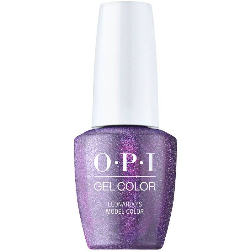 Leonardo's model color - GelColor - 15ml OPI Leonardo's Model Color vernis gel violet avec finition scintillante. Vernis semi-permanent dans une teinte violette élégante avec un éclat subtil.