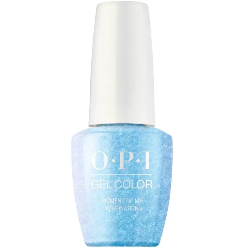 OPI gellak Pigment of My Imagination, magische blauwe kleur met glinsterafwerking, perfecte gellak voor een dromerige en sprankelende look.