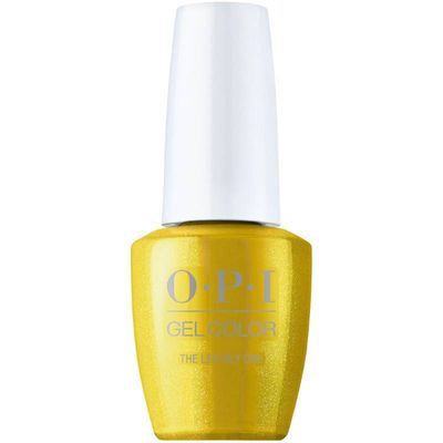 OPI The Leo-nly One yellow gel polish with shimmer finish. Semi-permanent nail polish in a vibrant yellow shade with sparkling shimmer.