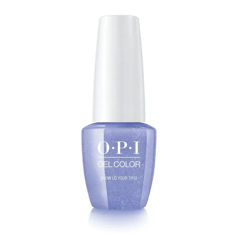 OPI Show Us Your Tips! blauwe gellak met glinsterafwerking. Een betoverende en sprankelende blauwtint die je nagels een schitterende uitstraling geeft.