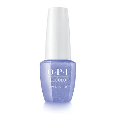 OPI Show Us Your Tips! blue gel polish with a shimmering finish. A mesmerizing and dazzling blue shade that gives your nails a radiant glow.