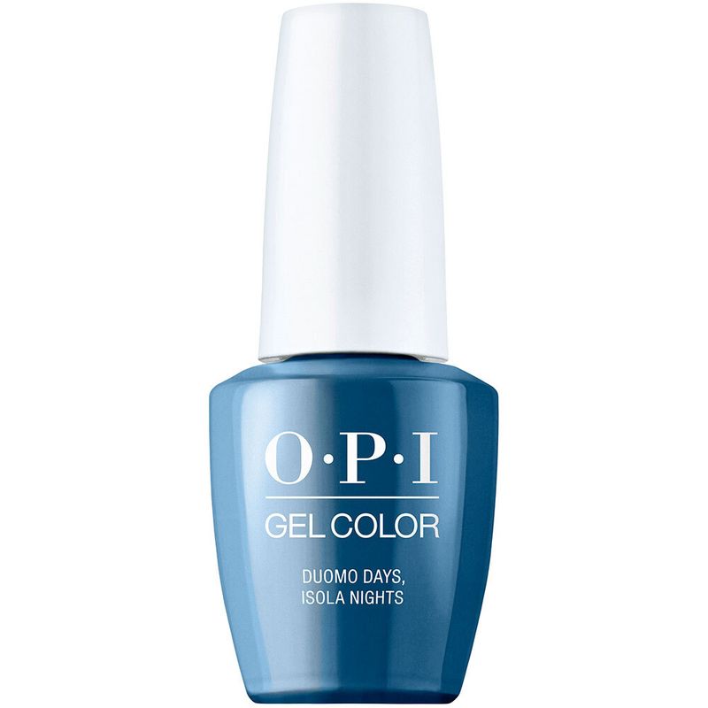 Duoma days, isola nights - GelColor - 15ml OPI Duomo days, isola nights vernis gel bleu avec finition brillante. Vernis semi-permanent dans une teinte bleue magnifique avec une brillance durable.