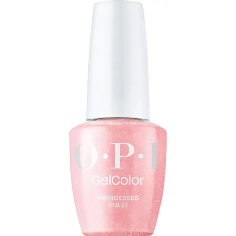 OPI gellak Princesses Rule, delicate roze kleur met glinsterafwerking, perfecte gellak voor een stralende en charmante look.