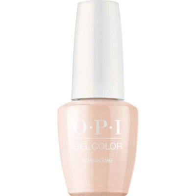 Vernis gel OPI Samoan Sand, couleur nude avec finition brillante, gel parfait pour un look naturel et raffiné.