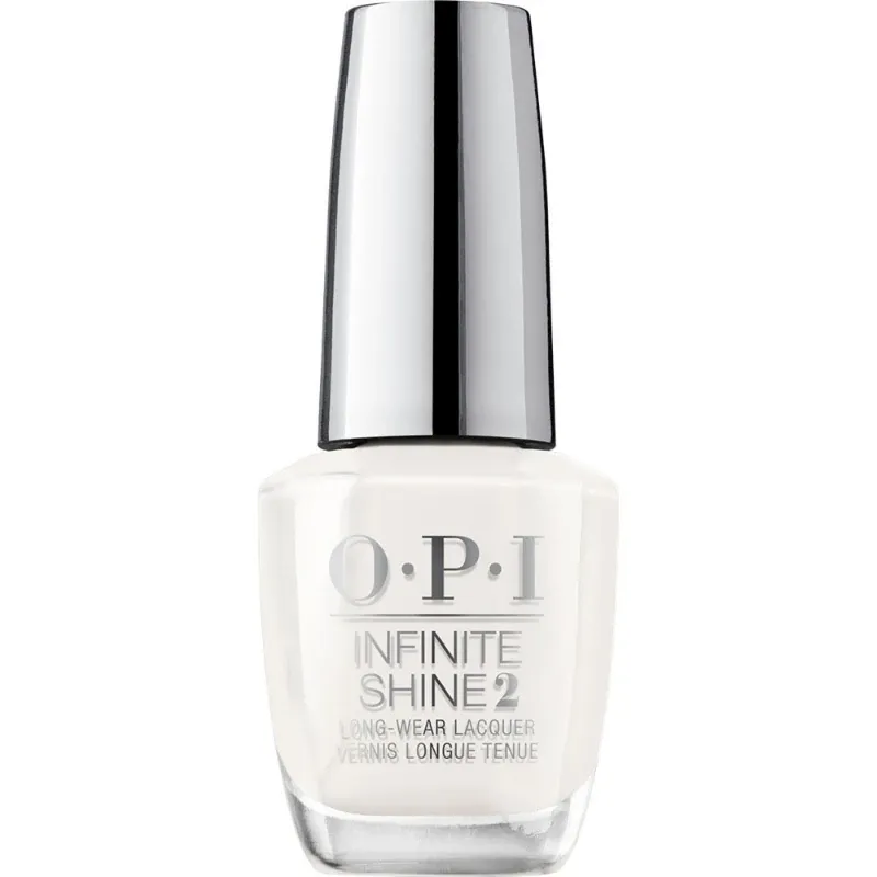 OPI Infinite Shine Funny Bunny – langhoudende witte nagellak met glanzende finish, geen lamp nodig.