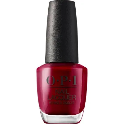 OPI nail polish Miami Beet, red with a glossy finish for a bold and vibrant look.