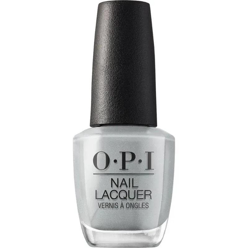 Vernis OPI I Can Never Hut Up – couleur grise avec une finition pailletée pour un look glamour.