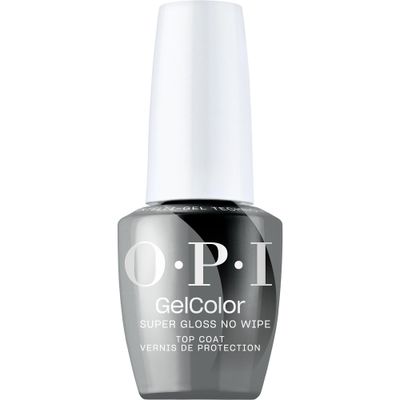 OPI no wipe top coat voor semi-permanente gellak, biedt een glanzende, duurzame afwerking zonder plaklaag, perfect voor professionele resultaten.