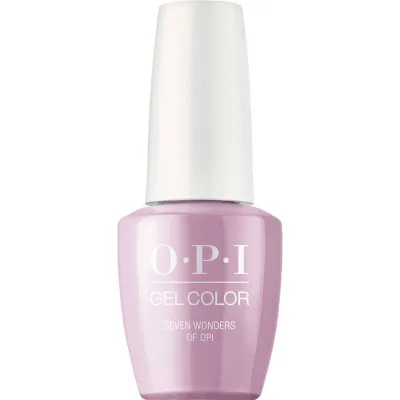 Vernis gel OPI Seven Wonders of OPI, couleur rose avec finition brillante, gel parfait pour un look élégant et éclatant.