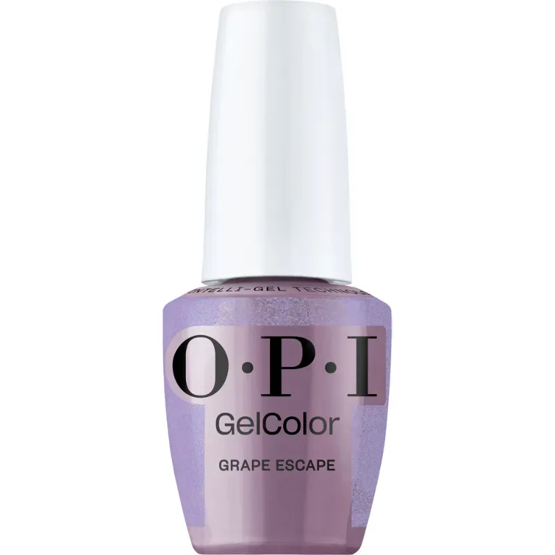 OPI gel polish Grape Escape, shimmering purple color with a glitter finish, perfect gel polish for a playful and enchanting look.