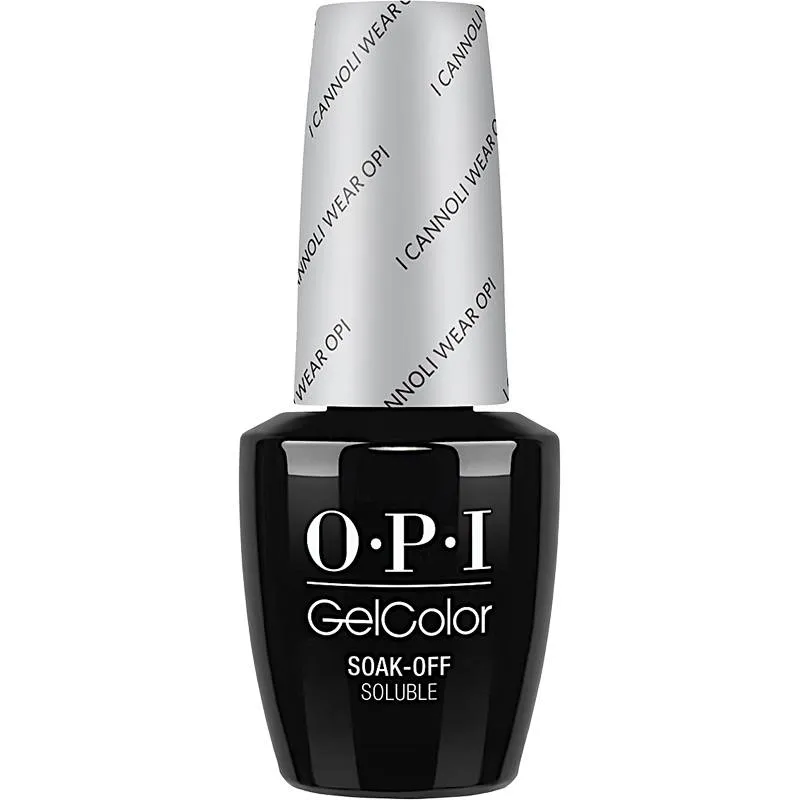Vernis gel OPI I Cannoli Wear OPI, couleur blanche douce avec une finition brillante, gel parfait pour un look chic et raffiné.