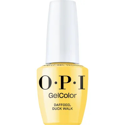 (Bee)FFR - GelColor - 15ml Yellow glossy gel polish by OPI, Daffodil Duck Walk. For a cheerful, salon-quality finish.
