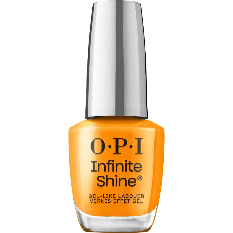Vogue Into the Sunset - Infinite Shine - 15ml Vernis à ongles longue tenue OPI Infinite Shine en orange brillant, Vogue Into the Sunset. Pour un look chaud et éclatant.