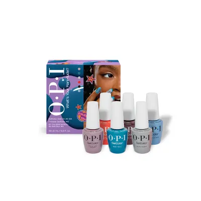 What's Your Mani-tude? | Gel polish pack | 6 x 15ml OPI Gel Polish set 6 x 15ml – vibrant, high-shine gel polish cured with LED and removed with soak-off, lasts up to 3 weeks.