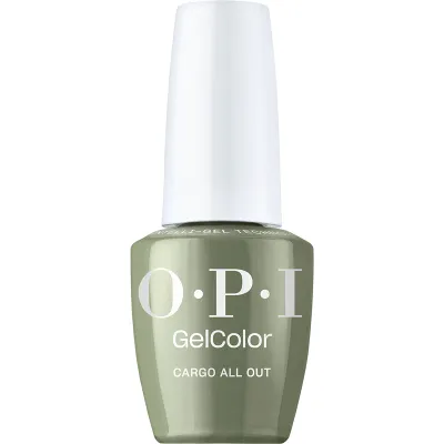 Cargo All Out - GelColor - 15ml OPI GelColor Cargo All Out gel polish – a glossy, bold green shade for a confident and stylish nail look.
