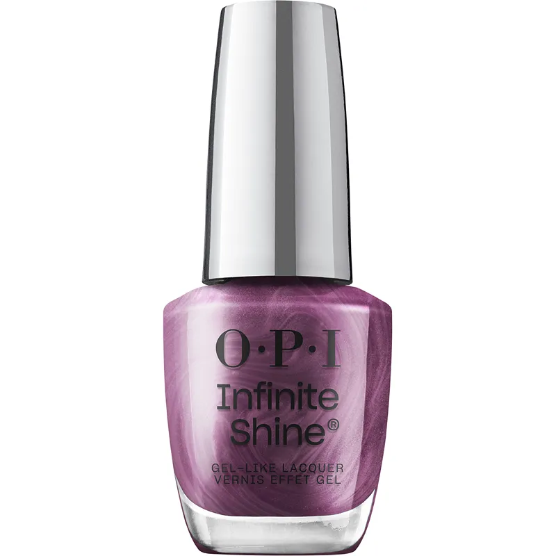 OPI Infinite Shine My Berry Janes – vernis violet métallisé effet gel, tenue longue sans lampe.