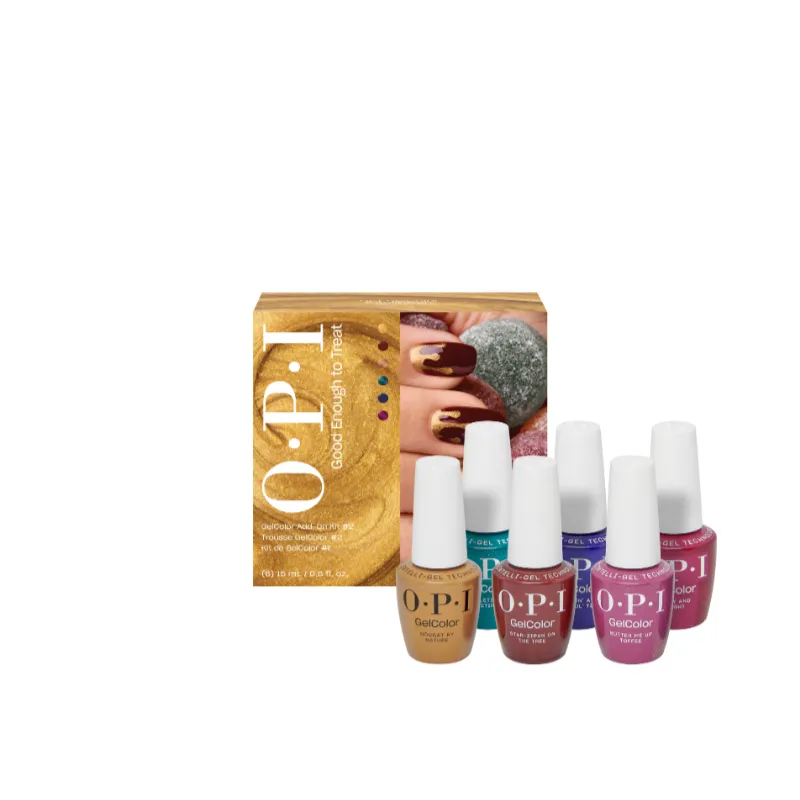 Coffret OPI Good Enough to Treat 6x15ml – vernis gel professionnel, brillance durable pour salon de manucure.