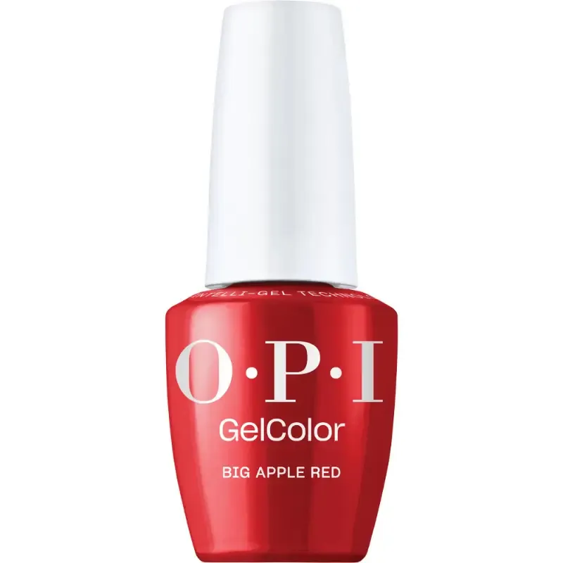OPI Big Apple Red vernis gel rouge avec finition brillante. Vernis semi-permanent dans une teinte rouge classique et vive avec une brillance durable.