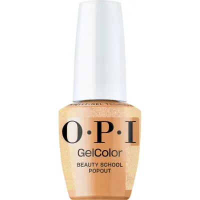 OPI gellak Beauty School Popout, sprankelende oranje kleur met glinsterafwerking, perfecte gellak voor een gedurfde en stralende look.