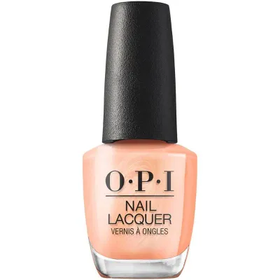 Orange, shimmer, OPI nail polish “Sanding in Stilettos” – sparkling orange shade with summer vibes.