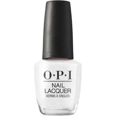 Argent, pailleté, vernis OPI “Snatch'd Silver” – finition glitter éclatante pour des ongles remarquables.