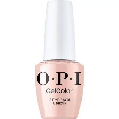 OPI Let Me Bayou a Drink pink gel polish with glossy finish. Semi-permanent nail polish in a vibrant pink shade with long-lasting shine.