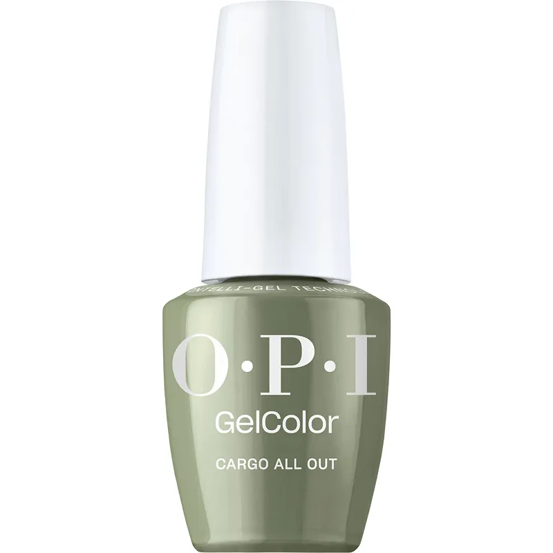 Vernis gel OPI GelColor Cargo All Out – un vert intense et brillant pour un style d'ongles audacieux et moderne.