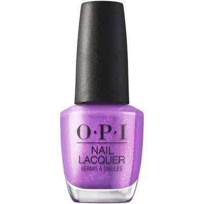 Purple, shimmer, OPI nail polish “I Sold My Crypto” – sparkling shimmer for nails.