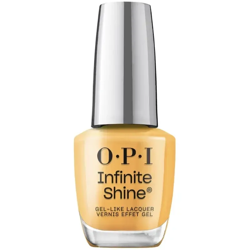 OPI Infinite Shine langhoudende nagellak in oranje met glansafwerking, Ready, Sunset, Glow. Voor een stralende en levendige look.