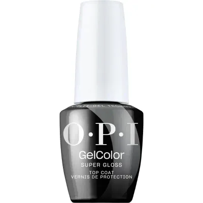 OPI top coat voor semi-permanente gellak, zorgt voor een glanzende en langdurige afwerking met professionele resultaten.