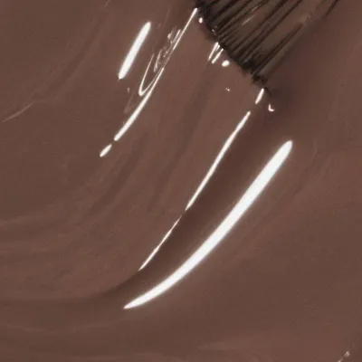 Brown, glossy, OPI nail polish “Cliffside Karaoke” – deep, shiny shade for elegant nails.