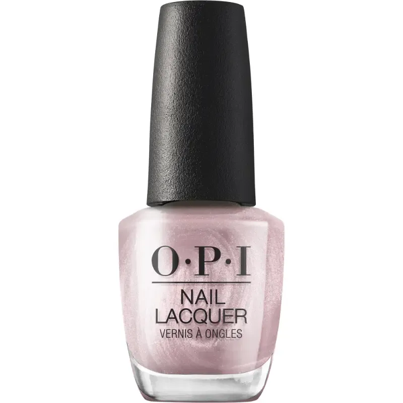 OPI nail polish Supernova Pearl, pink with a metallic finish for a sparkling and refined look.