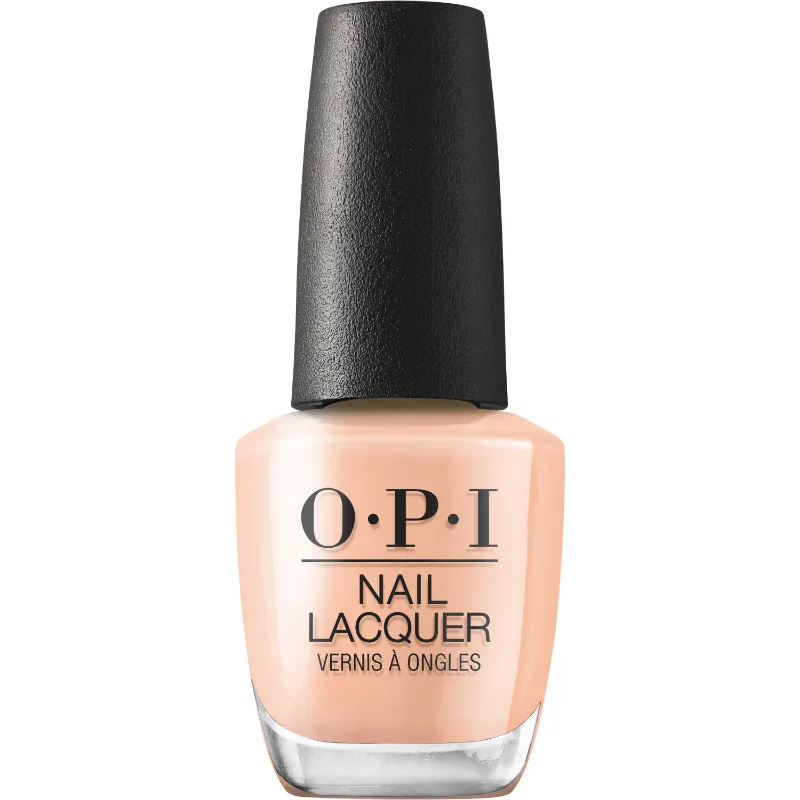 Nude glossy nail polish by OPI, Pearl-Clutching Behavior. Perfect for a refined and elegant manicure.