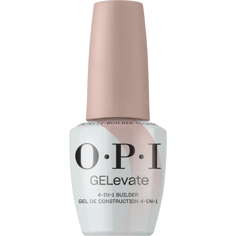 Clear GELevate 4-in-1 Builder gel “OPI’m Flawless” by OPI – soak-off, HEMA-free and vegan.