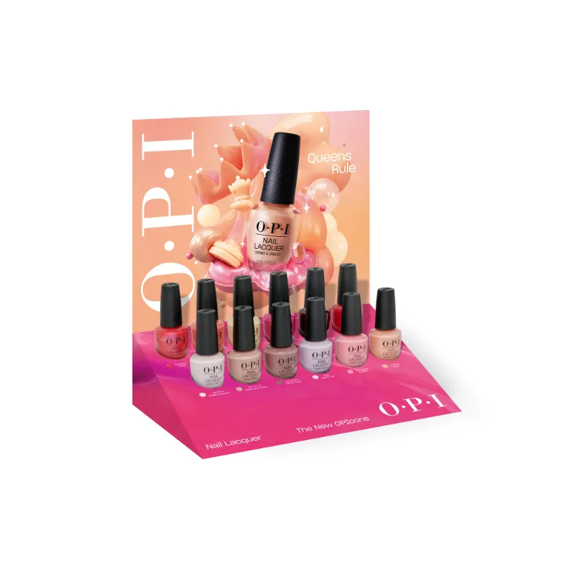 Zijaanzicht van The New OPIcons Nagellak Display 12 stuks