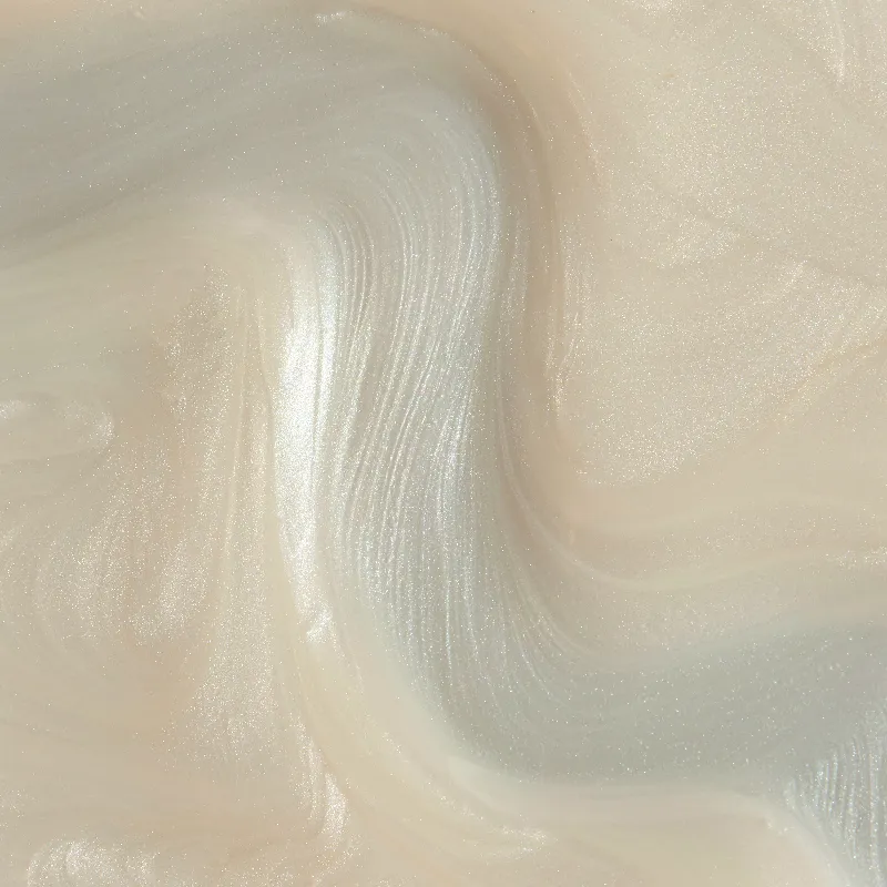 Swatch of OPI Infinite Shine Got Glaze? with semi-translucent milky glaze finish and glossy effect