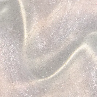 Swatch of OPI Infinite Shine Glass Me Anything with sheer finish and ultra-fine silver shimmer