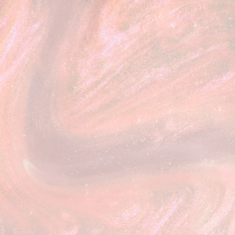 Swatch of OPI Infinite Shine Donut Disturb with sheer finish and fine pink pearlescent shimmer