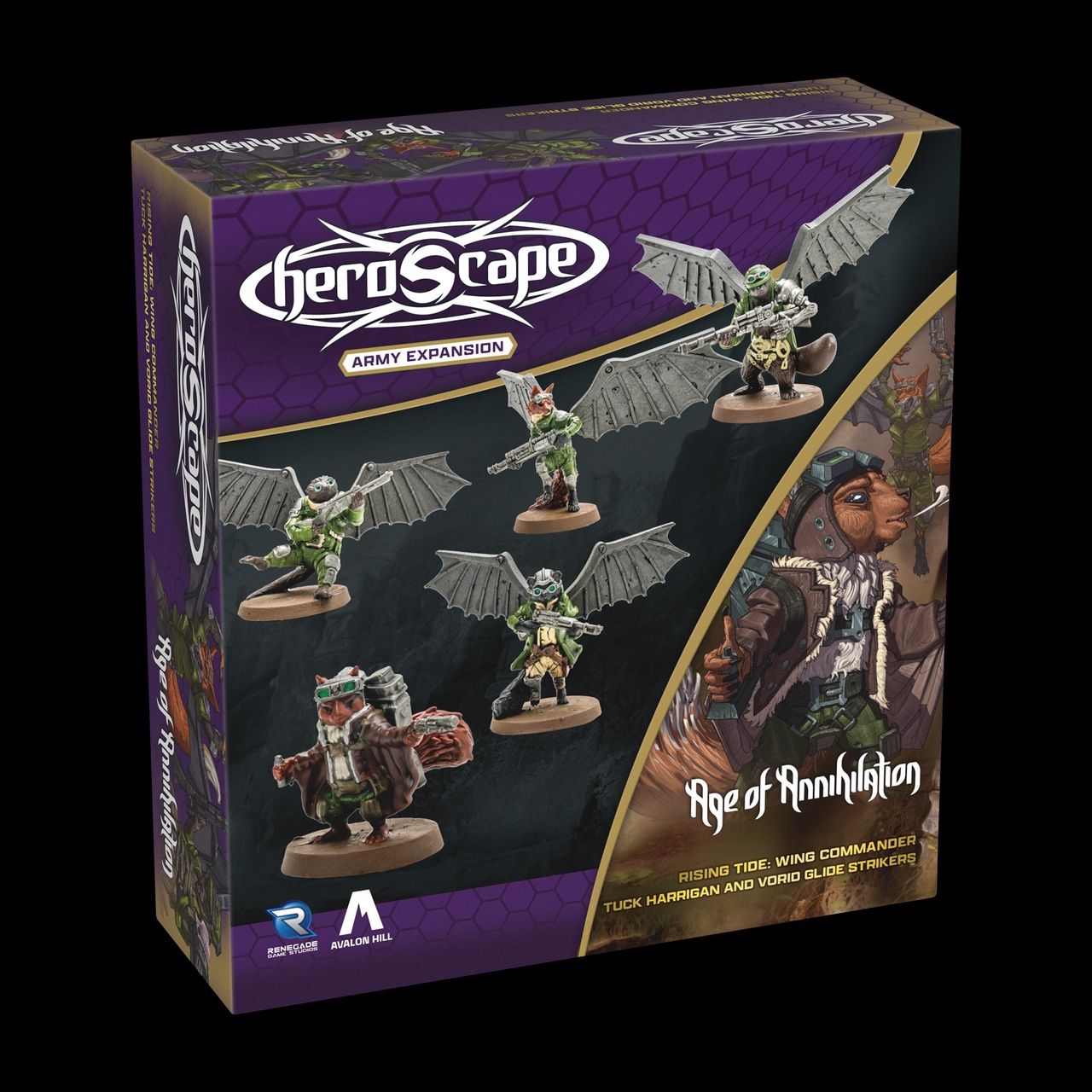 Heroscape AoA: Wing Commander Tuck Harrigan and Vorid Glide Strikers